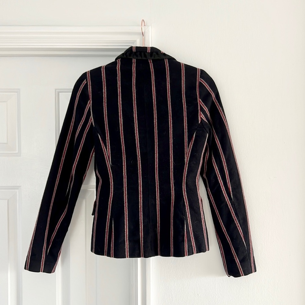 ❤️ ASO Gossip Girl Striped Navy Blazer - Picture 8 of 11